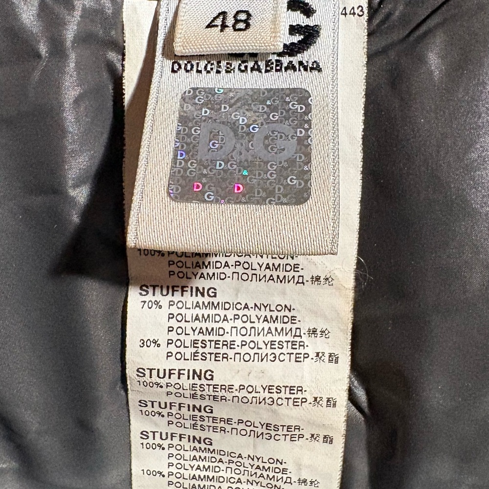 Dolce & Gabbana 2000s Archival Bomber Puffer Y2K Jacket Men’s S/M - Picture 8 of 16